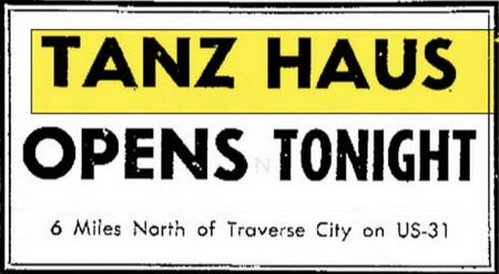 Tanz Haus (Tanz Haus Club, TanzHaus) - Jun 26 1964 Opening Ad